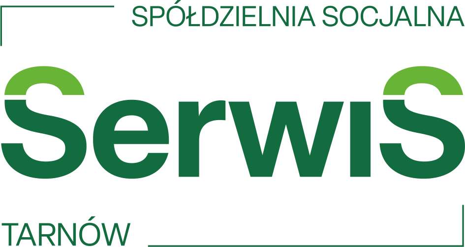 Zielone logo Spółdzielni Socjalnej Serwis